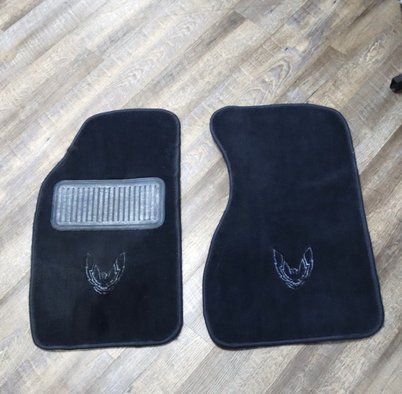 1982-1992 Pontiac Firebird Trans Am Front Left & Right Custom Floor Mats USED