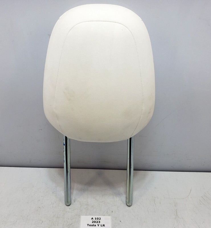 ✅ 2020-2024 OEM Tesla Model Y Front Right Passenger Leather Headrest White NOTE*