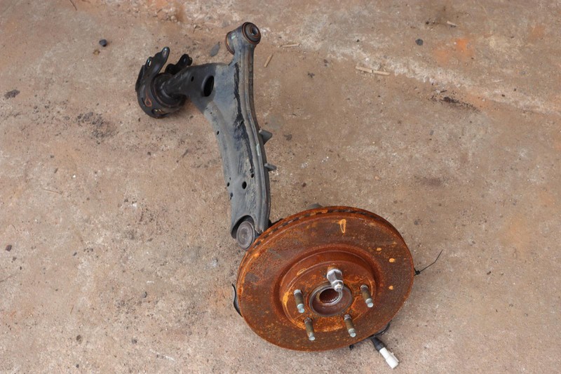2007-2008 FORD EDGE FWD FRONT LEFT DRIVER SPINDLE KNUCKLE HUB W/ CONTROL ARM OEM