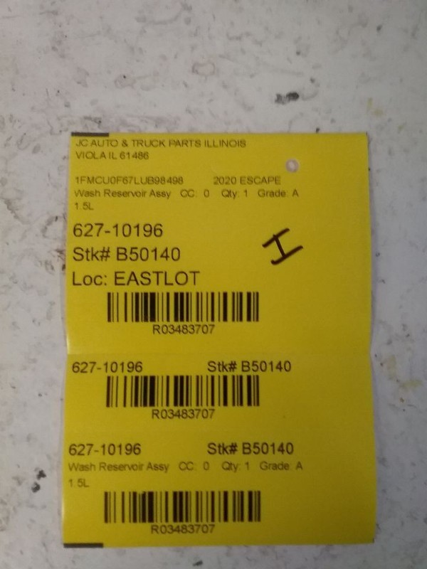 Wash Reservoir Fits 20-22 ESCAPE 3483707