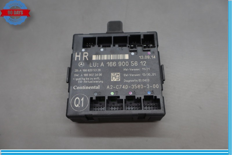 12-19 Mercedes GL350 GL450 Rear Right Side Door Control Module Unit Oem