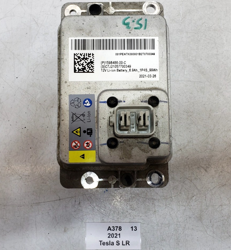 ✅ 2021-2025 OEM Tesla Model S X 16V Lithium Li Ion Voltage Battery