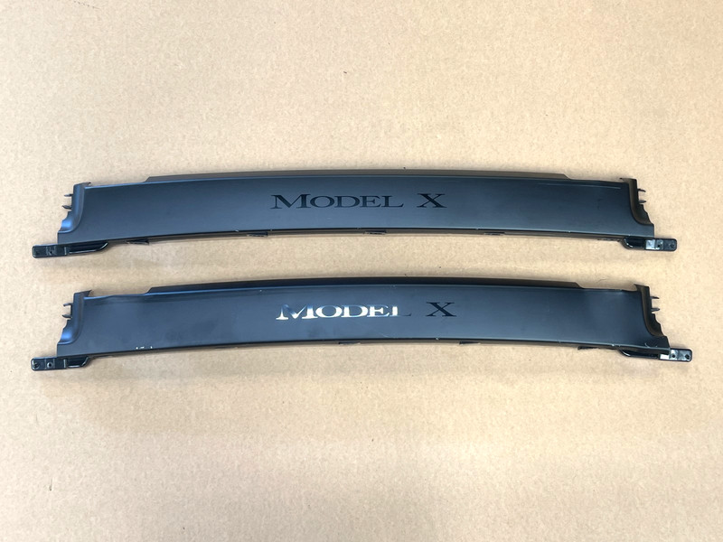 ⭐2016-2020 TESLA MODEL X REAR RIGHT & LEFT UPPER FALCON DOOR TRIM OEM LOT2632
