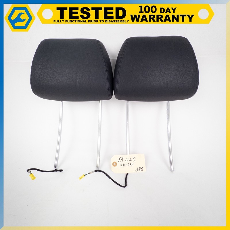 12-18 MERCEDES-BENZ CLS550 FRONT RIGHT & LEFT HEADREST HEAD REST BLACK SET OEM
