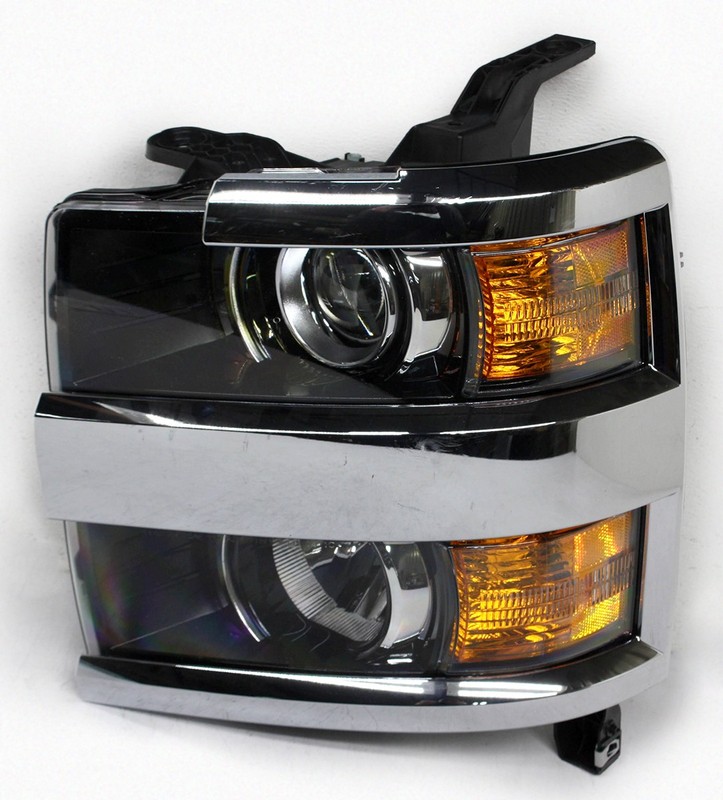 OEM Left Driver Side Halogen Headlamp For Chevy Silverado 2500, 3500 Chrome