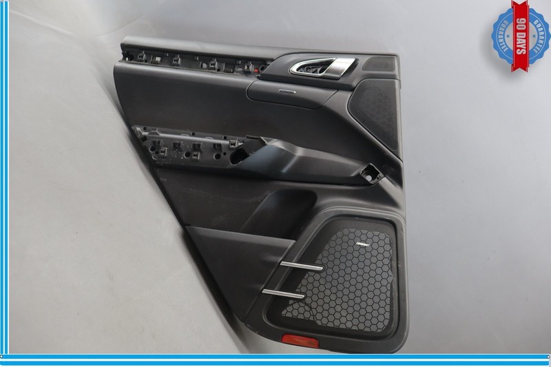 11-18 Porsche Cayenne 958 Rear Left Side Interior Door Trim Panel Black Oem