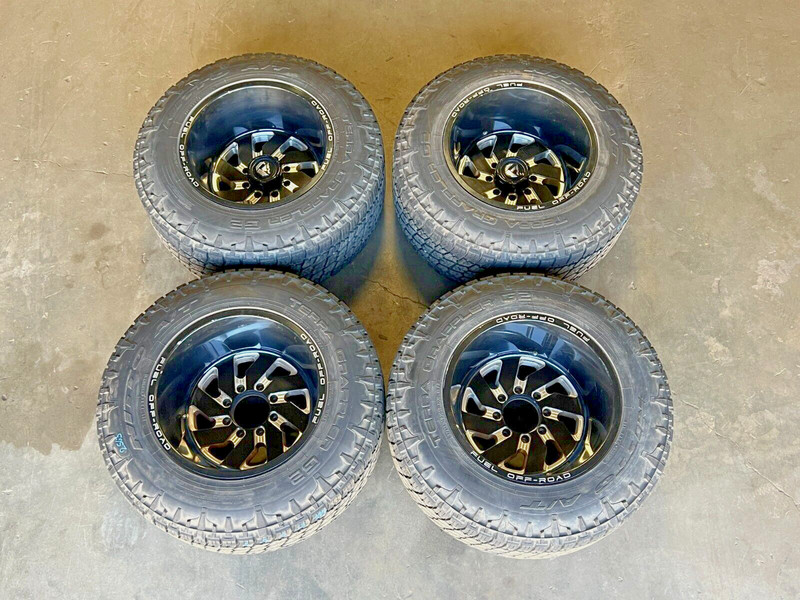 ⭐2008-2016 FORD F-250 SD 20" FUEL OFF-ROAD WHEELS RIMS 37" TIRES BLACKLOT2563