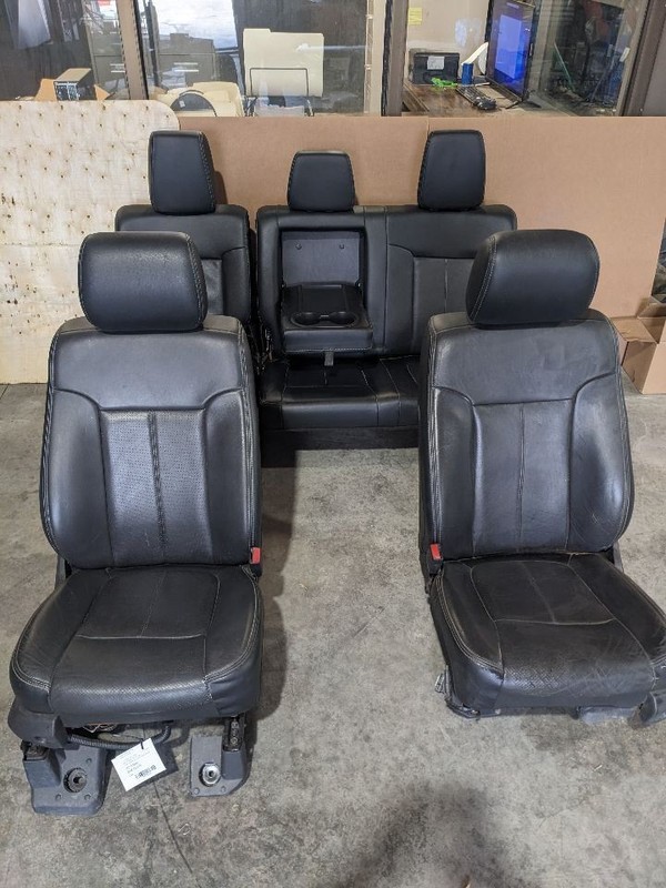 2011-2016 F250 Crew Lariat Leather Buckets Backseat Seats Set 1185506