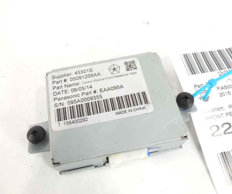 2015 15 Fiat 500 Electronic Pedestrian Protection Control Module OEM 05091205AA