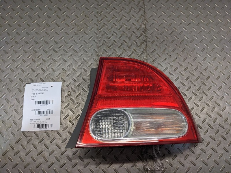 Passenger Tail Light Sedan Quarter Panel Mounted Fits 09-11 CIVIC 1159354