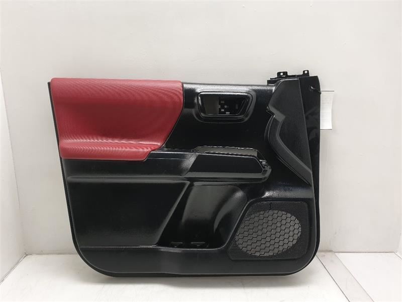 19 TOYOTA TACOMA SR5 DRIVER LEFT DOOR PANEL BLACK AND RED