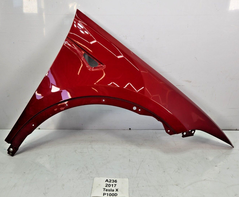 ✅ 2016-2020 OEM Tesla Model X Front Right Passenger Fender Panel Red PPMR