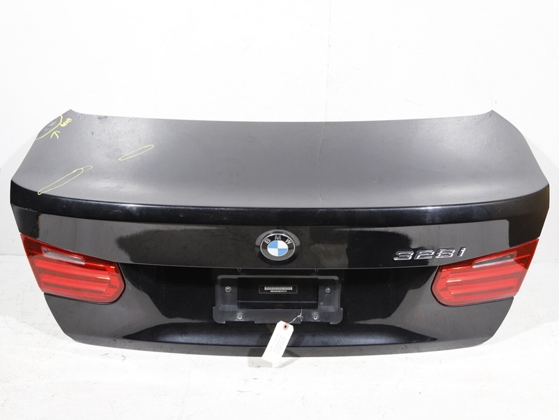 12-15 BMW F30 3 SERIES TRUNK COVER HATCH LID COMPLETE W/ CAMERA BLACK 475 (DENT)