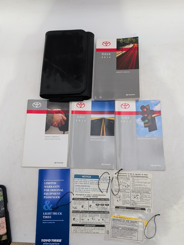 2012 Toyota Rav4 Owner’s Manual With Quick Reference Guide & Case