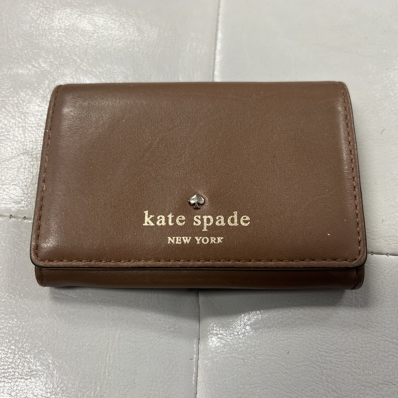 Kate Spade Brown Wallet w/ Double Coin Pouch π― Authentic