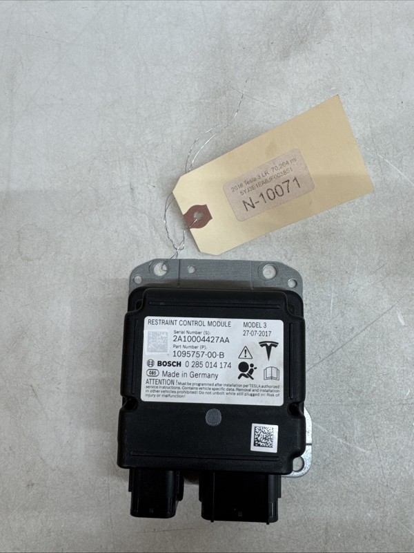 ⚡️18-20 Tesla 3 SRS Restraint Module *NO CRASH* 1095757-00-C 10071 B60