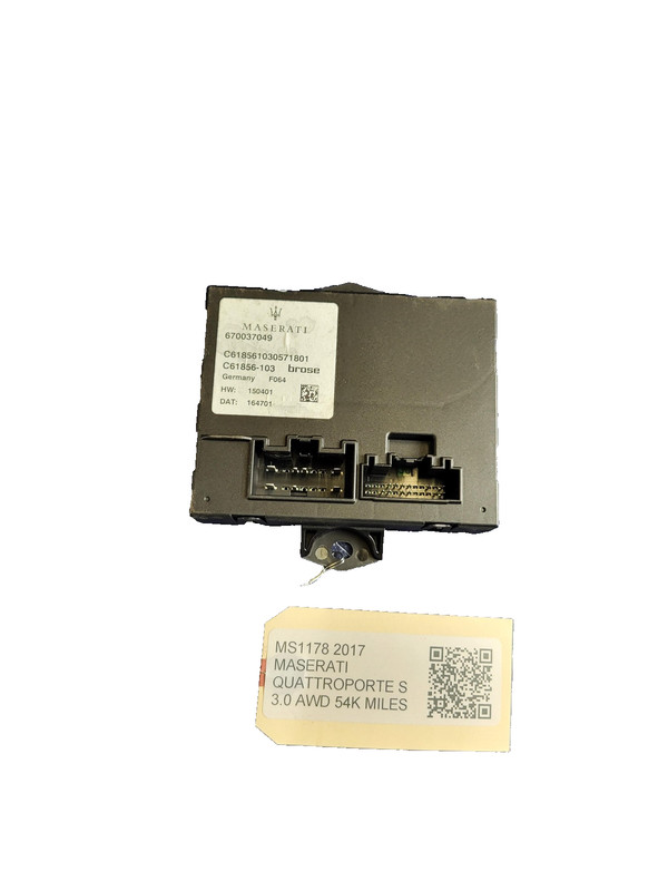 Used Oem Maserati Tailgate Trunk Control Module for 2014-2021 Quattroporte