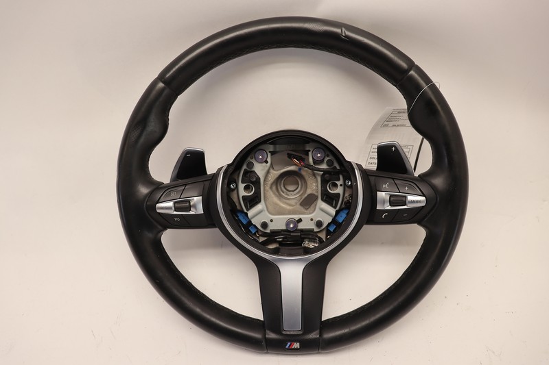 2017-2020 BMW 430I DRIVER STEERING WHEEL LEATHER BLACK W/ SWITCH CONTROL OEM