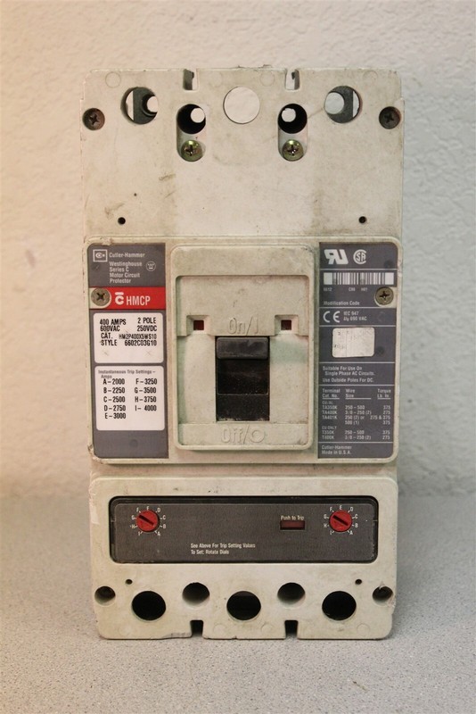 Cutler Hammer HM2P400X5WS10 6602C03G10 Circuit Breaker *FREE SHIPPING*