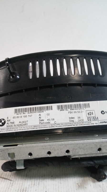 2009 BMW 528I Infotainment Display OEM Black Used 141K Miles NJ25-17381-435313