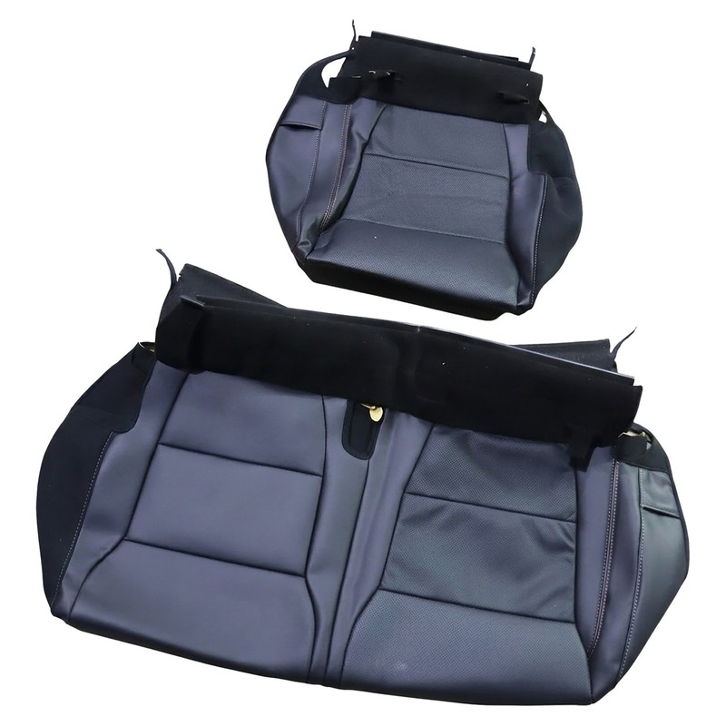 21-23 Ford F150 LARIAT Crew Cab Black Leather Rear Bottom Seat Covers NTO OEM