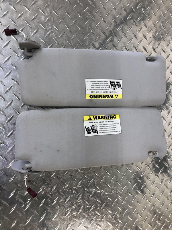 2006-2008 BMW 750I E65 Gray Sun Visor Set Oem Tested