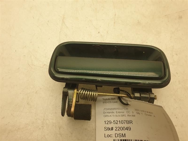 00 01 02 TOYOTA 4 RUNNER PASSENGER RIGHT EXTERIOR DOOR HANDLE