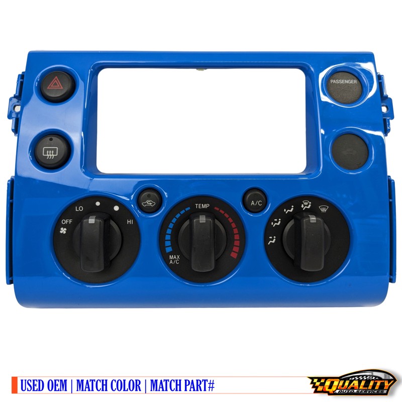 2007-2010 Toyota Fj Cruiser Ac Temp Heater Climate Control Dash Panel Blue