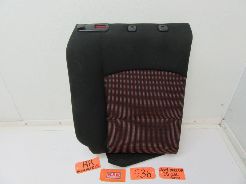 FITS 04-09 MAZDA 3 SEDAN RIGHT PASSENGER SIDE REAR BACK SEAT UPPER TOP BLACK RED