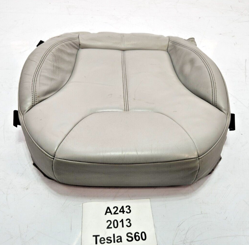 ✅ 12-16 OEM Tesla Model S Front Right Passenger Seat Lower Cushion Leather Gray