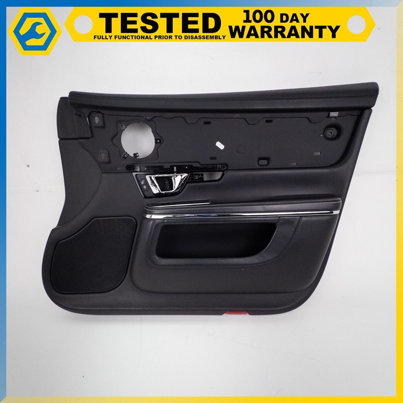 10-18 JAGUAR XJL LWB FRONT RIGHT SIDE INTERIOR DOOR PANEL TRIM BLACK OEM