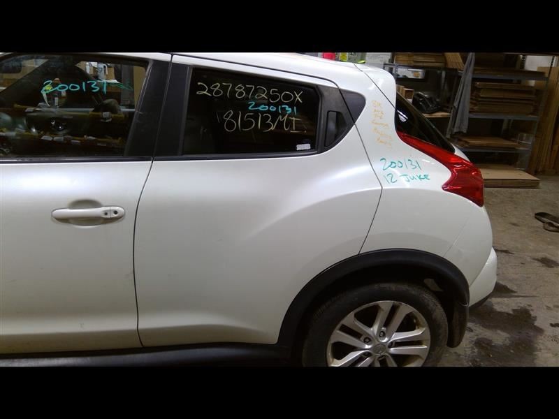 Driver Rear Side Door White Electric With Privacy Tint Glass Fits 11-12 JUKE