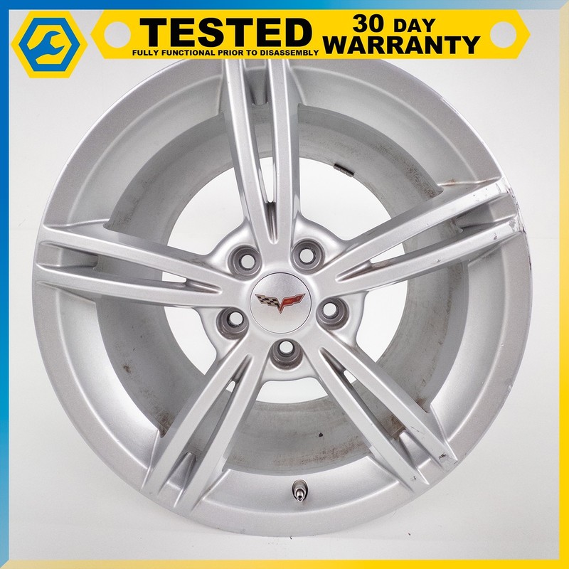 05-13 CHEVROLET CORVETTE C6 19X10J REAR WHEEL RIM SILVER OEM