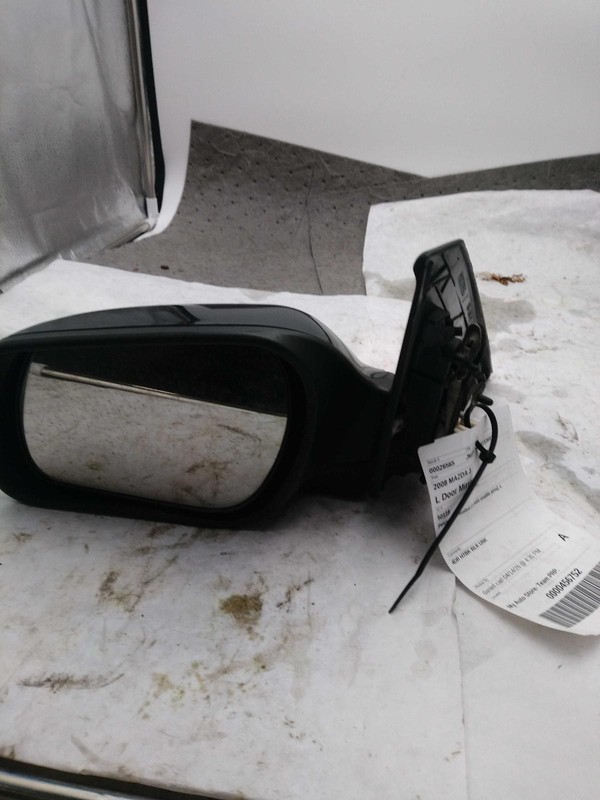 2008 MAZDA 3 Left Door Mirror BLACK Used Large Scratches OEM 289288