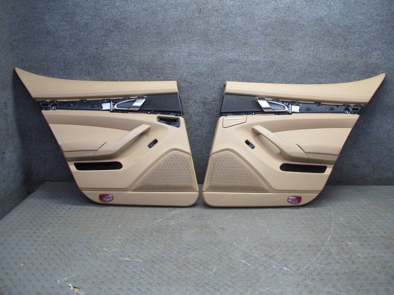 2010-2016 PORSCHE PANAMERA 970 REAR LEFT & RIGHT DOOR INTERIOR TRIM PANEL SET