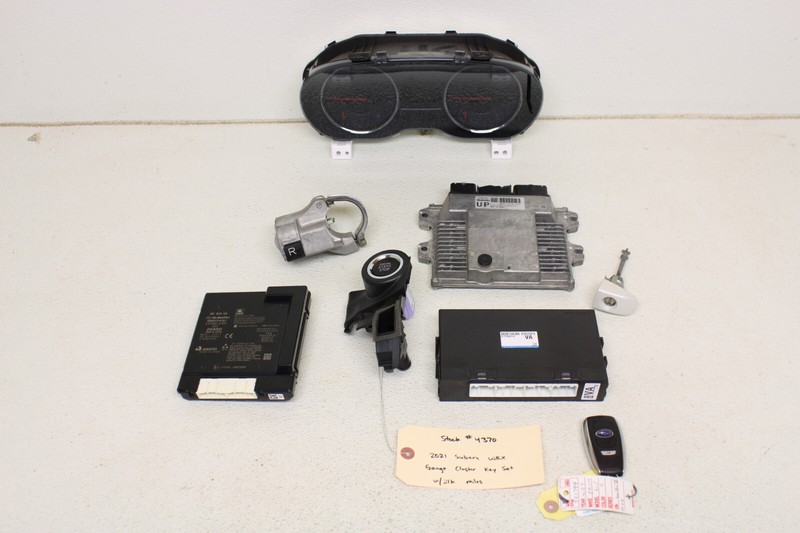 Subaru WRX 2.0T Gauge Cluster ECU Ignition Lock Key Set 21k Miles Oem 2021
