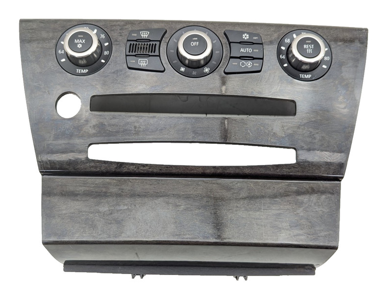 2007 BMW 650I 9122399 Climate Control Wood Grain OEM