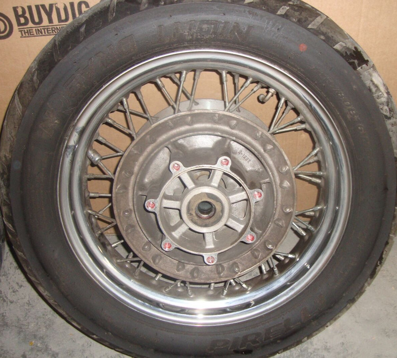 2001 Kawasaki Vulcan VN1500 VN 1500 Classic Spoked Rear Back Wheel Rim Tire 16"