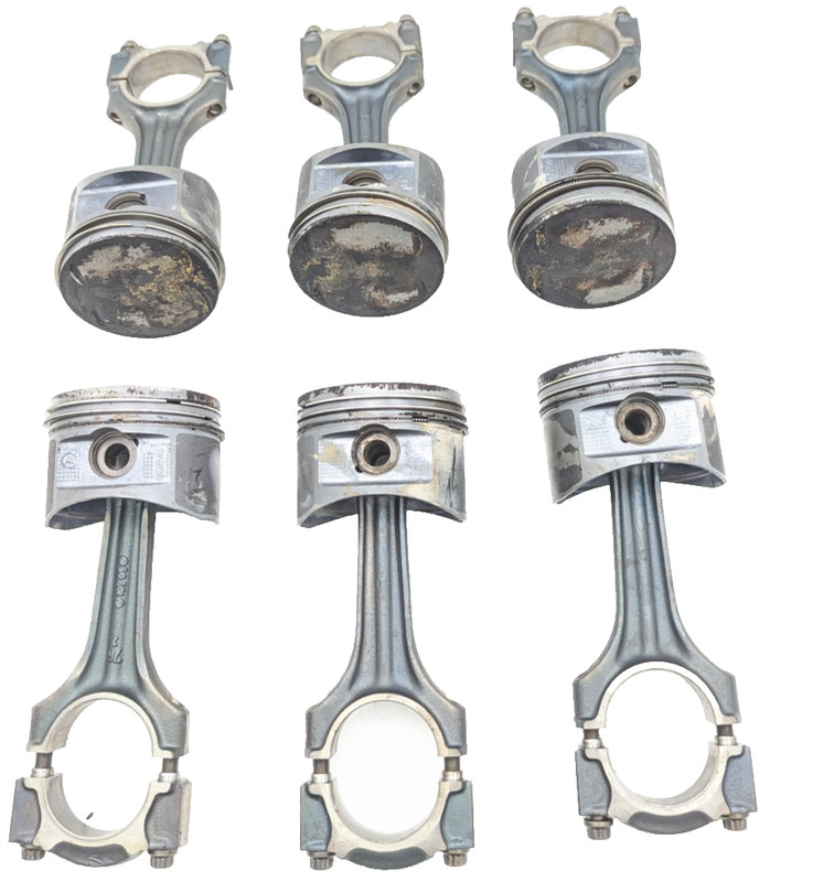 1991-1993 Mercedes R129 SL300 Pistons & connecting Rods Set of 6 OEM