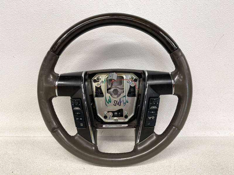 ⭐15-17 LINCOLN NAVIGATOR STEERING BROWN LEATHER WHEEL W/ CONTROLS OEM LOT2599
