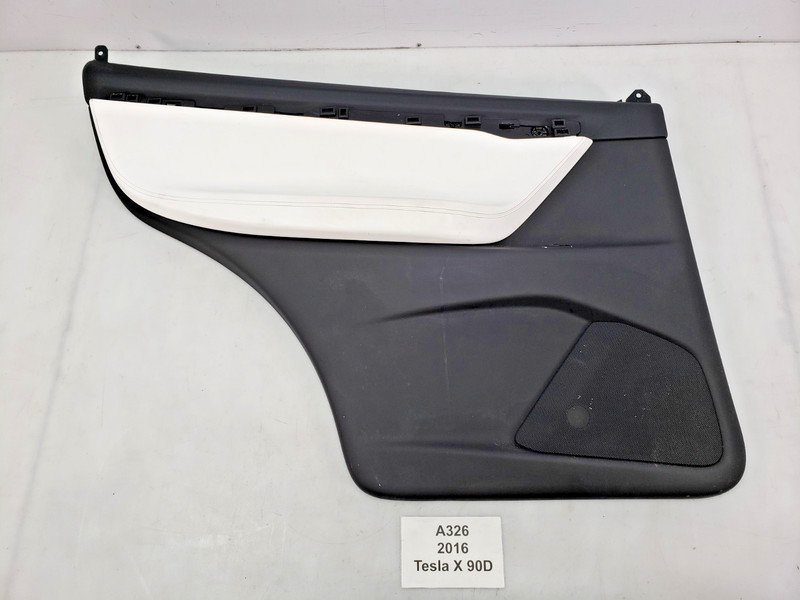 ✅ 2016-2020 OEM Tesla Model X Rear Left Driver Side Door Panel Trim Card White