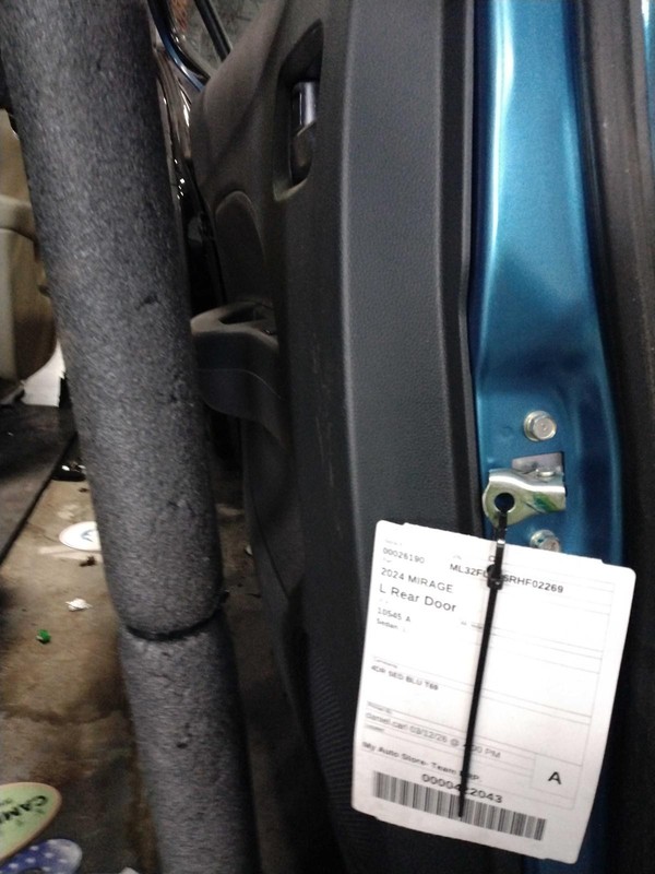 2024 Mitsubishi Mirage Left Front Door Blue 4DR Sedan, Used, 33K Miles