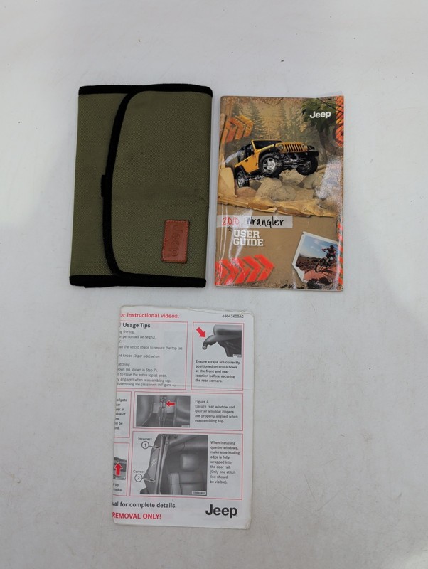 2010 JEEP WRANGLER USER GUIDE OWNERS MANUAL RUBICON SAHARA UNLIMITED X SPORT RHD