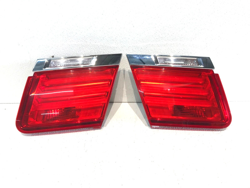 09-12 BMW 750Li F02 Rear Inner Trunk Lid Back up Tail Light Assembly Set OEM