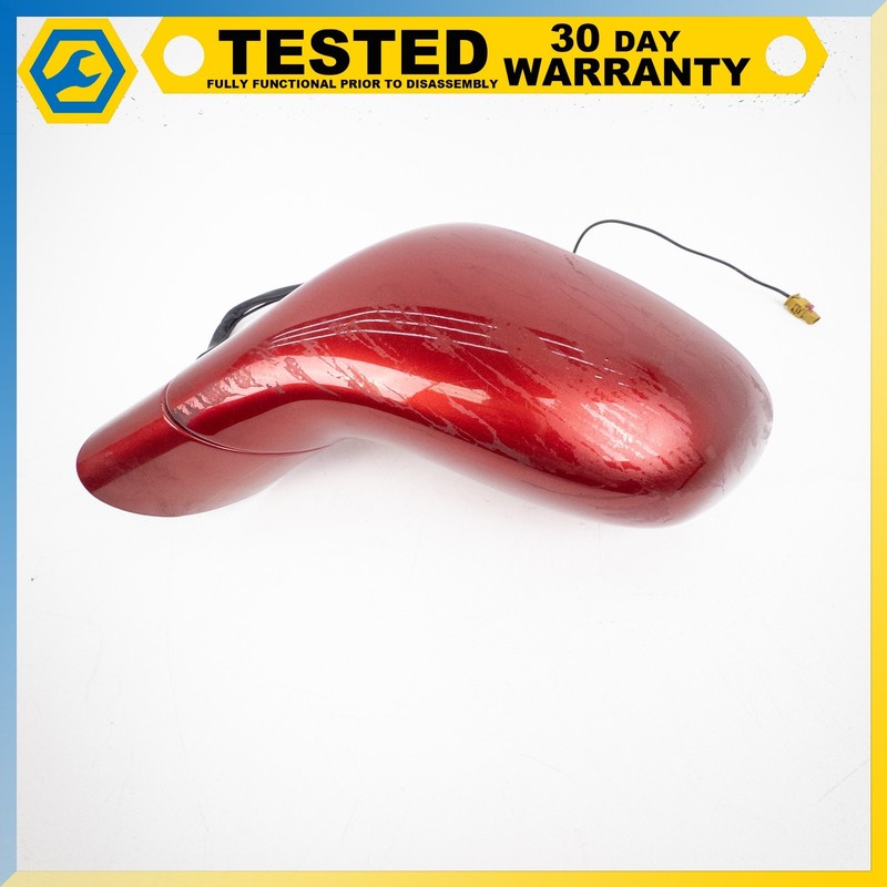 05-13 Chevrolet Corvette C6 LEFT DRIVER SIDE REAR VIEW DOOR MIRROR Red OEM