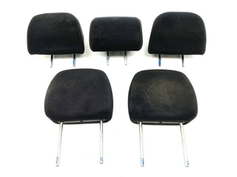Front and Rear Headrests Set Black Cloth Fits 2008-2011 Mitsubishi Lancer 84446