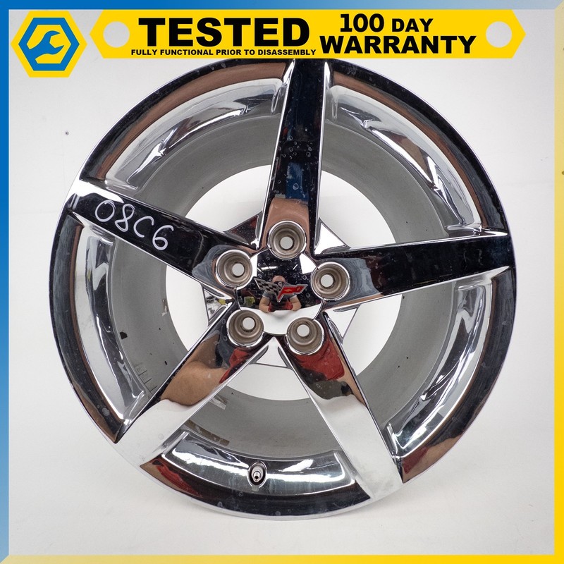 05-13 CHEVROLET CORVETTE C6 19X10J REAR WHEEL RIM POLISHED OEM