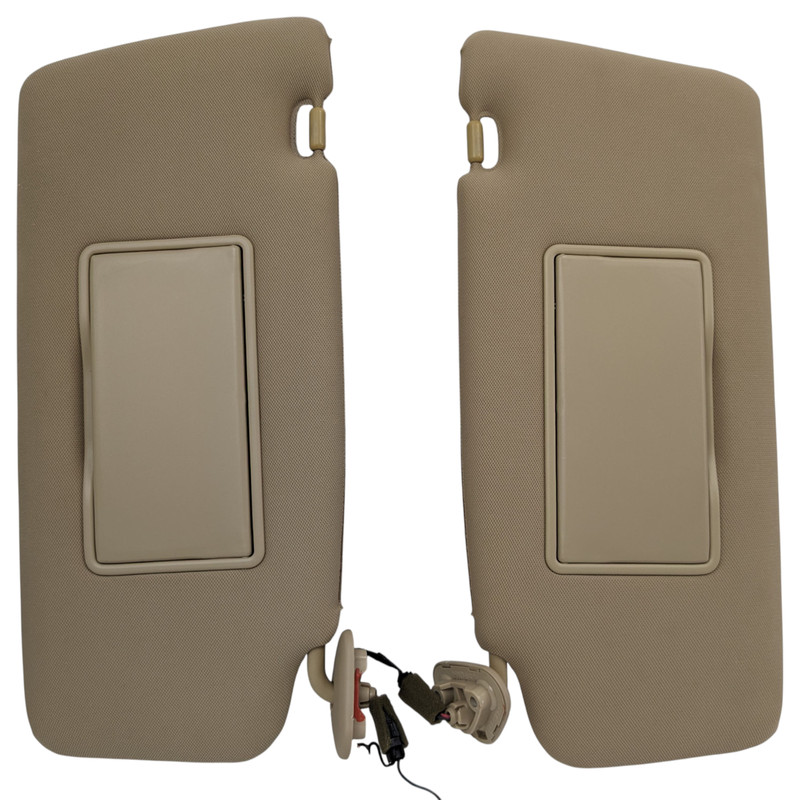 06-14 Subaru Tribeca Right Passenger Driver Left Beige Sun Visor Pair Set OEM