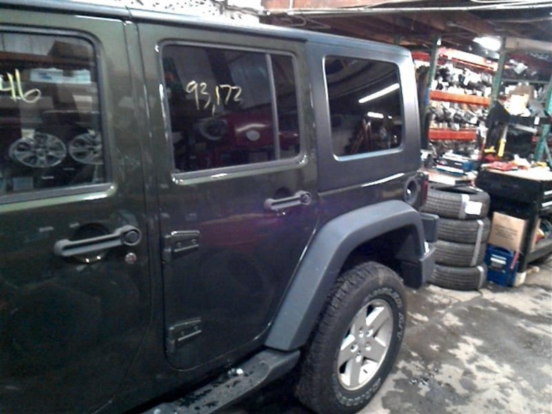 Driver Rear Side Door Full Door Privacy Tint Glass Green Fits 07-10 WRANGLER
