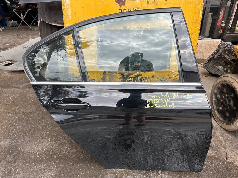 12-18 BMW F30 F80 Sedan REAR RIGHT DOOR SHELL COMPLETE Black 668 OEM
